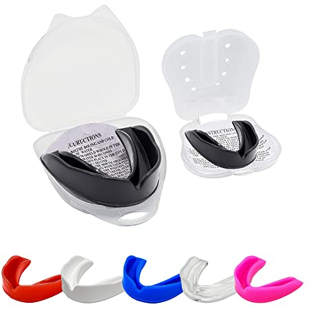 Hash Mundschutz – Mundschutz für Erwachsene, Senioren, Kinder, Jugendliche, ideal für Schule, Kampfsport, Rugby, Fußball, Hockey, Muay Thai, MMA, Boxen, Kampfsport, Basketball, mit Hülle, ab 8 Jahren,