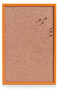Zeller 70138 Pinboard, Kork/Kiefer orange, ca. 40 x 59 cm, Pinnwand, Büro, Kinderzimmer …