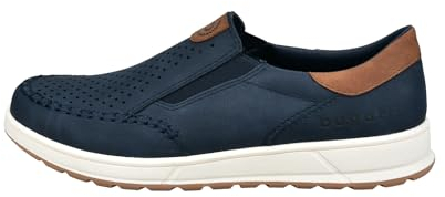 bugatti Casual Slip-On Sneaker, Slipper mit Gummizug und Logo, Dunkelblau, 42 EU