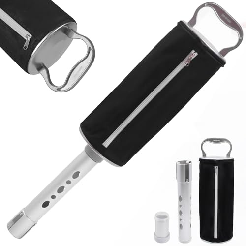 HOW TRUE Shag Bag for Golf Balls, Golf Ball Retriever with Detachable Aluminum Alloy Tube, Golf Shag Bags, Hold up to 70 Balls