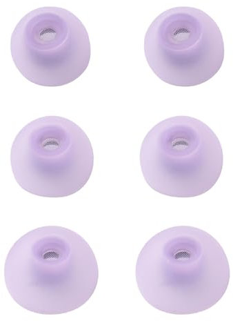 GIONAR 3 Pairs of 6pcs Ear Tips Compatible with Samsung Galaxy Buds 2 Earphones, Ear Bud Replacement Tips, Earbuds Rubber Tips, Silicone Earphone Buds, Small, Medium, Large, Purple