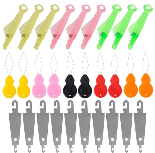 29 Stück Nadeleinfädler,Einfädelhilfe für Nähnadeln,Nadeleinfädler für Nähmaschinen,Einfädler für Hand Nähen und DIY Einfache Stickerei Nadeleinfädler