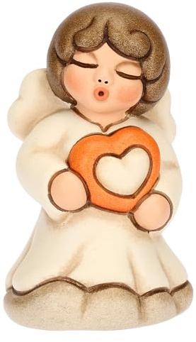 THUN - Angelo sonnellino - Amore- ceramica - Collezione Angeli - 4.3 x 3.8 x 7.1 cm