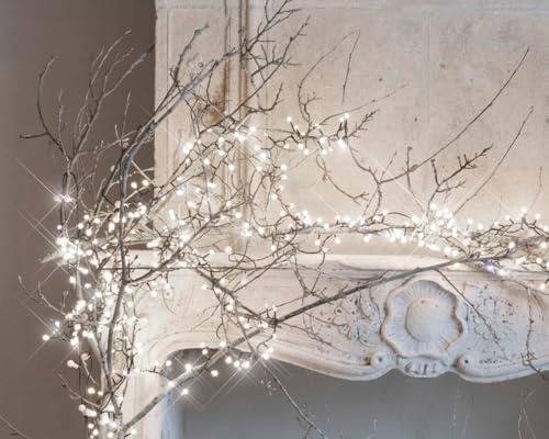 LEALIGHT blachere illumination 9 m körsbärsljus-julgirlang med ljus, ljus, inomhus, utomhus (ren vit)