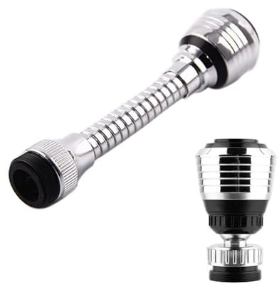 Ugello di prolunga for rubinetto a 2 modalità, diffusore d'acqua, miscelatore for, aeratore, adattatore for accessori da cucina, spruzzatore, filtro for gorgogliatore risparmio lingli(2 Mode-Short)