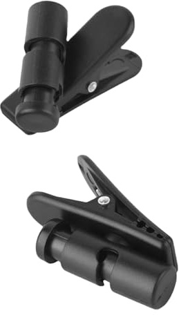 Alipis Clips para Cable de Auriculares y Micrófono para Deporte y Trabajo, Sujetacables Resistentes, Compactos y Portátiles, Color Negro, Paquete de 2 Unidades