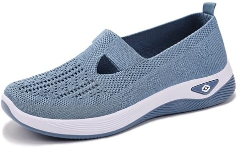 Chaussures orthopédiques pour femme - Légères - Largeur H - Respirantes - Confort décontracté - Chaussures de course - Chaussures de sport pour diabétiques - Chaussures d'été confortables