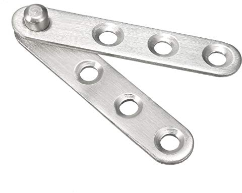 sourcing map 1 Satz Edelstahl 360 Grad Drehtür Drehgelenk Scharnier 60mm x 11mm Silberton DE de