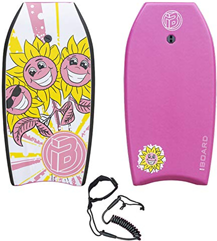 iBOARD Bodyboard, Leichtes Bodyboard, Bodyboard mit EPS-Kern, Premium-Leine und Handschlaufe, Surfen für Kinder und Erwachsene