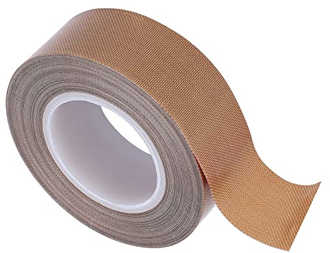Alta Temperatura Rotolo di Nastro in PTFE, Resistente al Calore Fino a 300 ℃, Nastro in Teflon Termico Isolante Sigillante Adesivo per Sigillatrice Sottovuoto (0.25mm x 19mm x 10m)