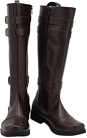 Gynicor Adult's Knee High Cosplay Shoes Pirate Boot Halloween Costume Shoes