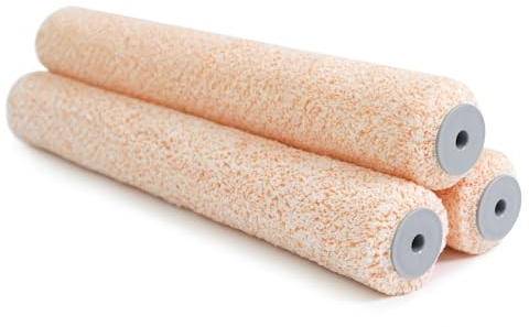 ROLLINGDOG Lot de 3 housses de rouleau de peinture de 45,7 cm – Grands manchons de rouleau pour peinture au plafond, mur, sol, terrasse (lot de 3, sieste de 0,95 cm)