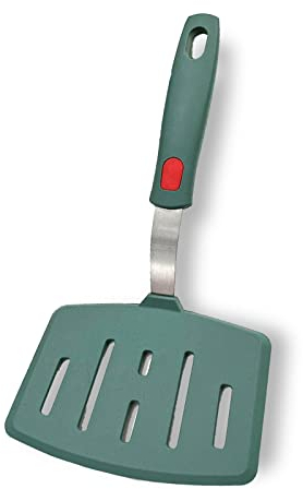 Spatola in silicone, spatola per uova per omelette, resistente al calore, spatola scanalata extra larga per cucinare, spatola per pancake e pesce, per pentole antiaderenti, 315,6 °C, per uso cucina