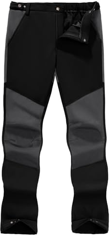TOMEEK Pantalones Hombre Invierno Impermeable Outdoor Esquí Pantalón de Trabajo Hombre para Actividades Exteriores y Trabajos al Aire Libre Pantalón Bicicleta Senderismo Térmico