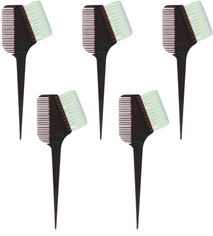 MUCKLILY Kit per Tintura Chioma 5 Pezzi Pettine per Colorazione, Spazzola e Ciotola per Tintura, Set Plastica Durevole per Utilizzo Professionale e Fai da Te in Salone o Casa