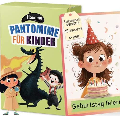 Hongma Pantomime kortspel för barn scharade roligt kortspel familjer gissningsspel spel för flickor pojkar brädspel