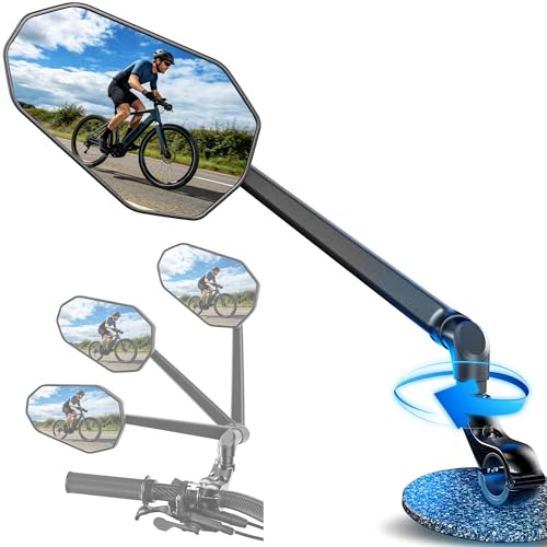 COICER Rétroviseur pour Vélo Électrique, Miroir Gauche pour Vélo Électrique