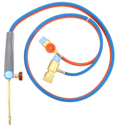 GETAJGHSD Kit de Soldadura Antorcha Oxígeno-Propano y Manguera de 2 Metros para Corte y Soldadura en Joyería, Herramienta Compacta Ajuste Fácil de Gas