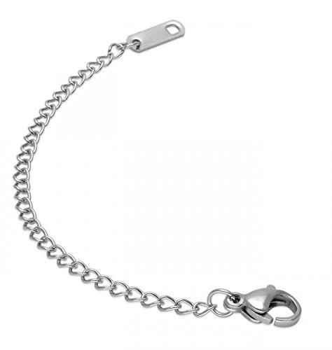 Soul-Cats Kettenverlängerung Kettchen Verlängerung Karabinerverschluß, Farbe: Silber