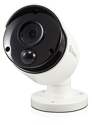 Swann trådbunden PIR-kulsäkerhetskamera, 5 MP Super HD övervakningskamera med infraröd nattvision, termisk, värme- och rörelseavkänning, lägg till i DVR med BNC, SWPRO-5MPMSB