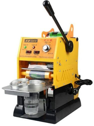 Máquina eléctrica 9/9.5CM del lacre del sellador de la taza de Boba del té de la burbuja del uso comercial