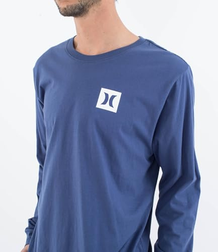 Hurley The Box Long Sleeve T-Shirt, T-Shirt pour des Hommes, Submarine,