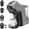 KOTLIE EM-308A Macchina da caffè 5 in 1, supporta doppia estrazione per bevande calde e fredde, con quattro temperature selezionabili e sette livelli di regolazione della quantità di acqua (GRIGIO)
