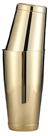 Cocktail shaker, cocktailshakers premium cocktail shaker viktade skakburkar, guldpläterade/kopparpläterad, svart/spegelfinish, premium bartillbehörsverktyg (guldfinish)