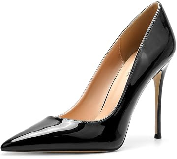 WUXIN H&P Women's 4 Inch Pumps Sexy Poined Toe High Heels, Wedding Dress Party Stiletto Shoes Slip on Pumps US 8