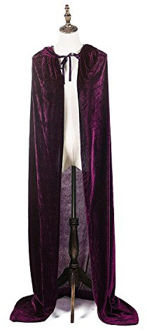 Mayplous Costumes d'Halloween Femmes Hommes Cosplay Cape fantaisie pour jeu de rôle (Purple, 150cm / 59)