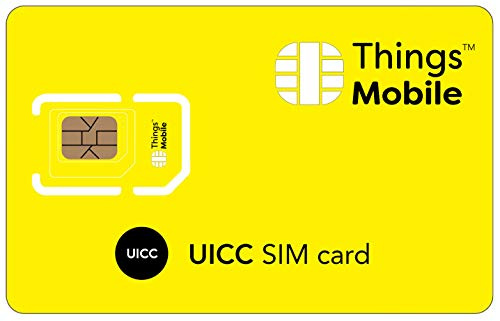Scheda SIM UICC per IOT e M2M - Things Mobile - con copertura globale e rete multi-operatore GSM/2G/3G/4G, senza costi fissi, senza scadenza. 10 € di credito incluso