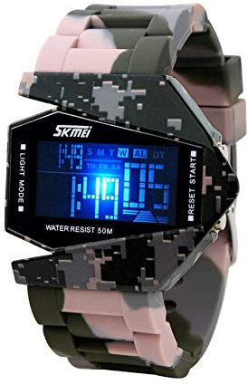 LED Sports Digital Watch - Waterproof Military Electronic Watch with EL Light, Alarm, Stopwatch, Calendar Date - Cool Noctilucent Outdoor Unisex Child Wrist Watch for Boys & Girls