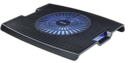 Hama Laptop-Kühlständer für 13,3-15,6 Zoll (33,9-39,6 cm) Wave-Laptop (Ventilator, Gummiboden, LED, 430 mA) schwarz