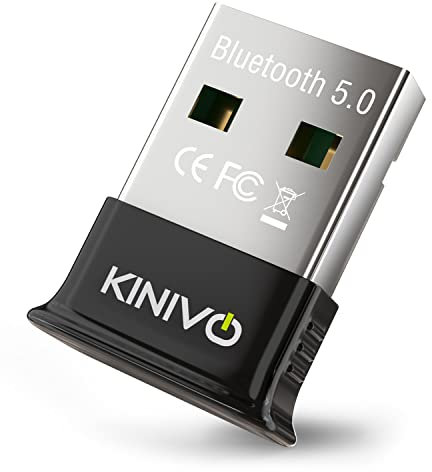 Kinivo USB Bluetooth Adapter for PC BTD500 (BT 5.0, Wireless Dongle Receiver for Windows 11/10/8.1/8, Raspberry Pi, Ubuntu) - Compatible with Laptops, Headsets, Speaker, Mouse, Keyboard, Printers