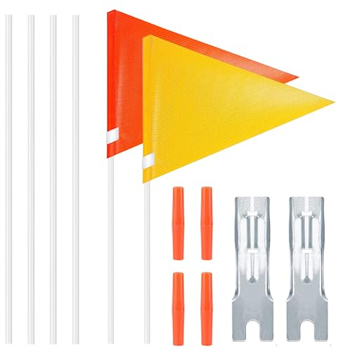 UQTUKO Fahrradwimpel für Kinder, 2 Stück Sicherheitswimpel-Security Wimpel Fahrrad Sicherheitswimpel mit Halterung Wimpelstange Fahrradwimpel Kinderfahrrad Wimpel-fahrradwimpel