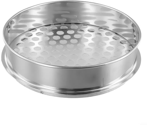 Emiif Tamiz de malla resistente para jardín, tamiz de tierra, compost, bandeja de jardinería para separar piedras gruesas, ramitas (agujero redondo de 12 mm)