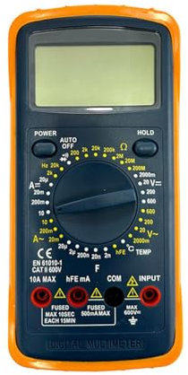 Multímetro Digital 60.131/N, Antichoque, Pila y Accesorios Incluidos.