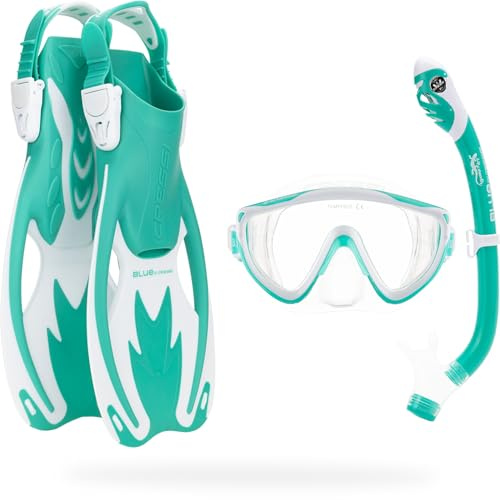 Cressi Tinetto Rocks Dry Set, Aqua Verde/Bianco, S/M