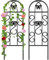 Amagabeli Paquet de 2 Treillis de Jardin 152 x 46 cm Antirouille Noir Fer Papillon Légumes en Pot Fleurs Patio Treillis Métalliques Grille Panneaux pour Lierre Roses Concombres Supports