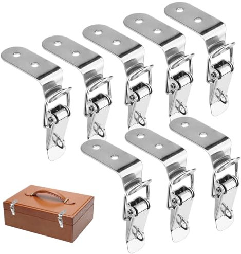 8 Piècesfermeture À Levier Loquet À Ressort a 90 Gradi, Fermeture De Serrage, Folding Loquet Levier, Loquet A Bascule, Fermoir À Bascule Acier Inoxydable, pour Tiroirs Boîtes Rangement Boîtes Outils