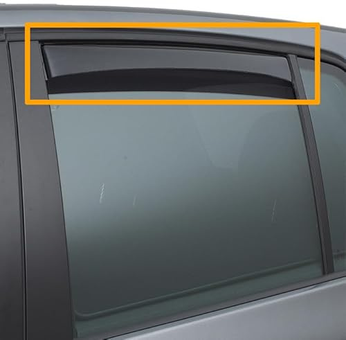 Hintere Windabweiser (1 Set) für die Fahrer und Beifahrerseite-CLS004M2153D passend für OPEL Mokka B FLH, TYP U, 5-Door, 2021- Dunkles Material