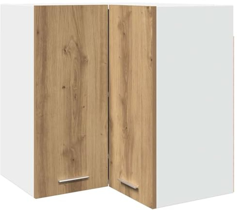 Tomostar Meuble d'angle Haut de Cuisine, Armoire Suspendue Cuisine Armoire d'angle Suspendue Lyon chêne Artisanal 57 x 57 x 60 cm