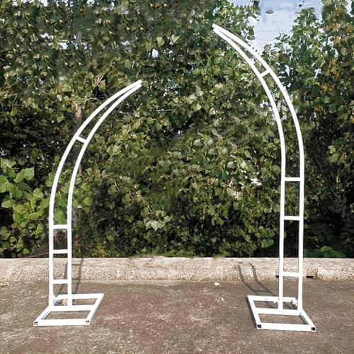 Metal Half Moon Wedding Arch Stand Curved Balloon Arch Backdrop for Birthday Parties Outdoor & Indoor Decor Elegant Event Decoration & Sturdy Design