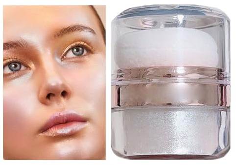 Polvo De Maquillaje Iluminador: Polvo Brillante Para Palmaditas, Brillo De Contorno Iluminador, Rubor Con Purpurina, Cosmético Ilûminador | Herramienta De Brillo Para El Cuerpo Y La Cara, Maquilladore