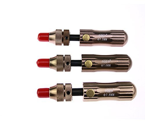 TPM Go Dietrich-Set aus Kupfer, 7,0 mm, 7,5 mm, 7,8 mm, mit transparentem Übungsschloss, röhrenförmiges Dietrich-Set (3-teiliges Werkzeug)