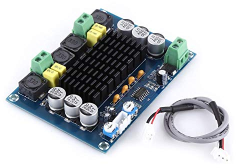 Amplificador de potencia DC12-26V 120W + 120W de doble canal de alta potencia de audio digital estéreo Amplificador de potencia 100db