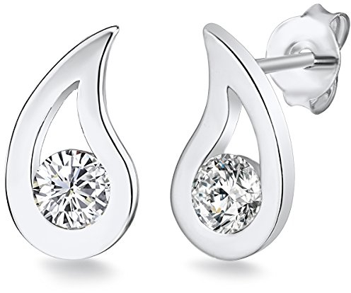 Rafaela Donata Damen Ohrstecker Sterling Silber Zirkonia weiß