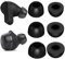JNSA Memory Foam Ear Tips Noise Canceling Foam Tip Compatible with JBL Vibe 200TWS / Tune 130NC TWS/Free X/Live 300TWS,No Silicone Eartips Pain, Fit in Charging Case, 3 Pairs (S/M/L, Black) 214b3