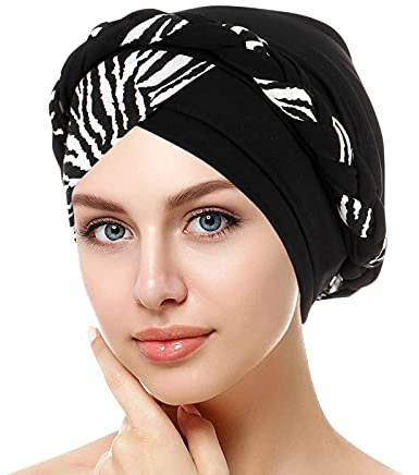 Bonnet turban élégant pour femme - Bandeau élastique - Hijab - Chemo - Chapeau islamique - Accessoire de chimiothérapie - Pour perte de cheveux - Cancer