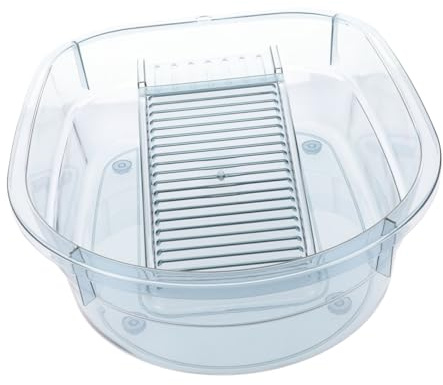 FRCOLOR Washboard Basin for Hand Washing Clothes Household Clothes Wash Basin for Home and Dorm Use and Reliable for Newborn Laundry Transparent Design